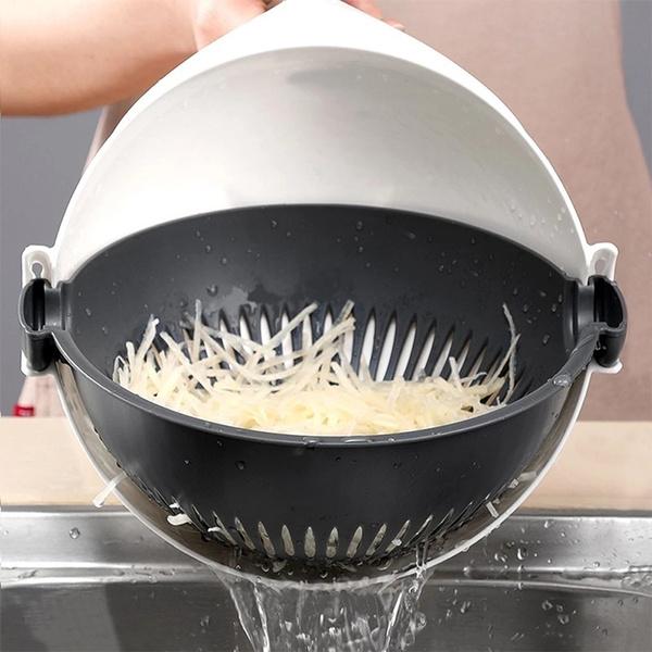 2161 10 in 1 Multifunctional Vegetable Fruits Cutter/Slicer Shredder with Rotating Drain Basket - SkyShopy 2161 10 in 1 Multifunctional Vegetable Fruits Cutter/Slicer Shredder with Rotating Drain Basket - SkyShopy